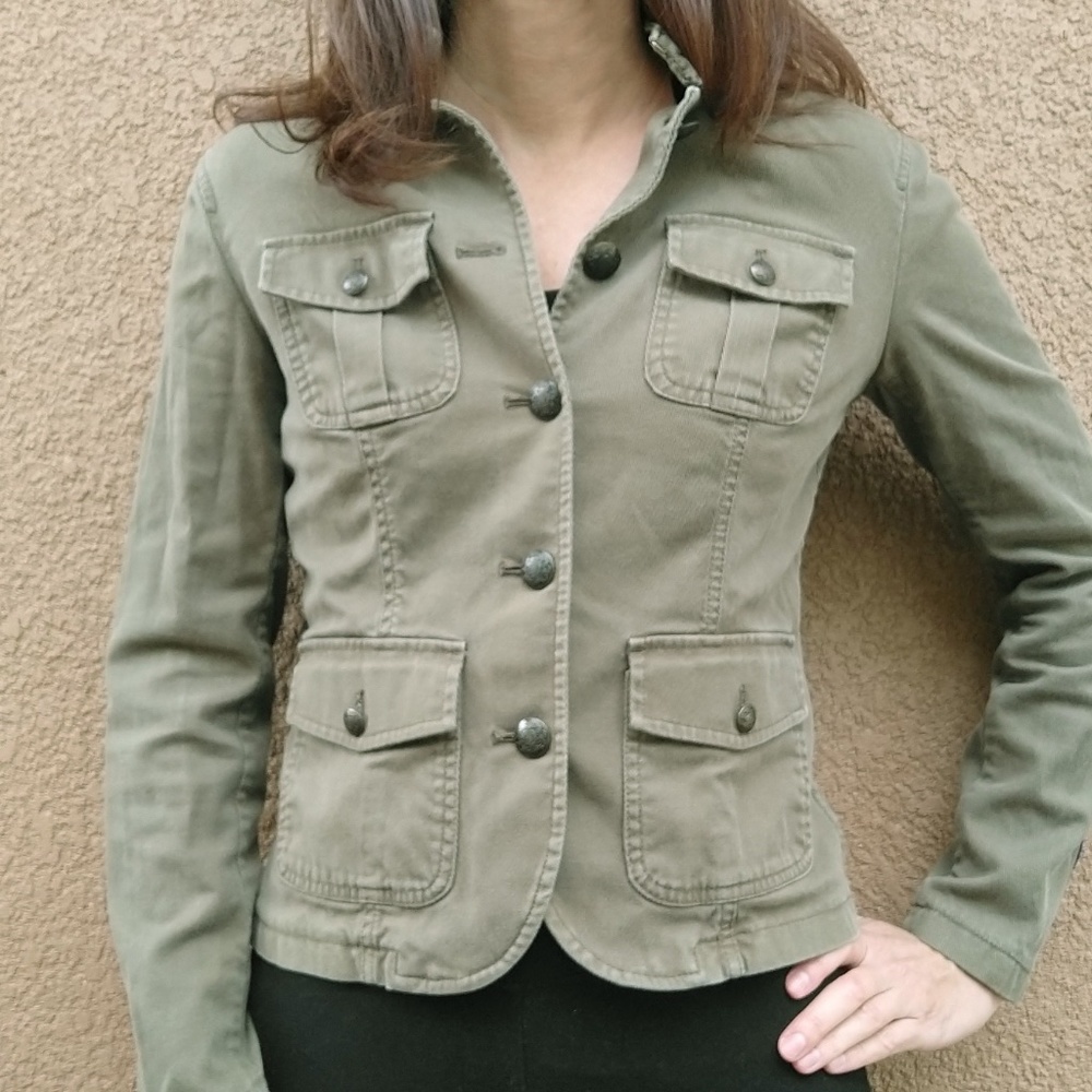 Olive Green Banana Republic Army Jacket Size 0